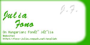 julia fono business card