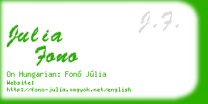 julia fono business card